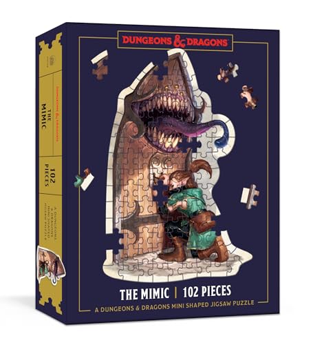 Dungeons and Dragons Mini Shaped Jigsaw Puzzle: the Mimic Edition 102-Piece Collectible Puzzle for All Ages