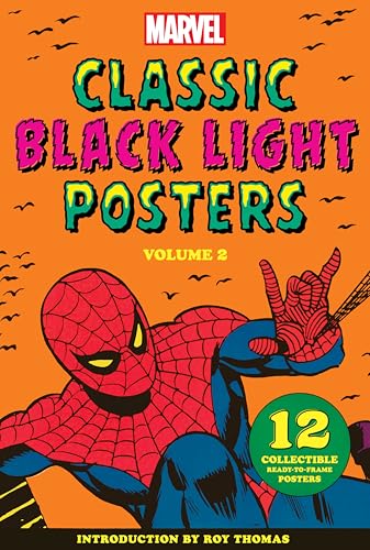 Marvel Classic Black Light Collectible Poster Portfolio Volume 2 12 Collectible Ready-To-Frame Posters